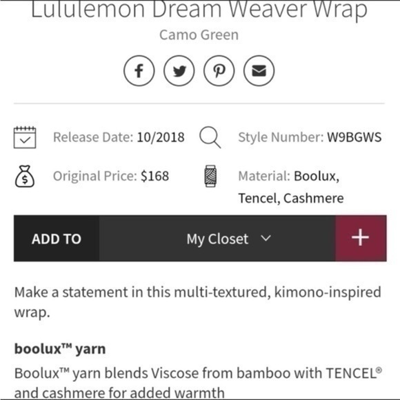 Lululemon Cashmere Wrap Cardigan Green Cozy Winter Sweater - Picture 7 of 16